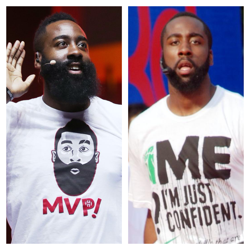  James Harden - Beard and shorter beard