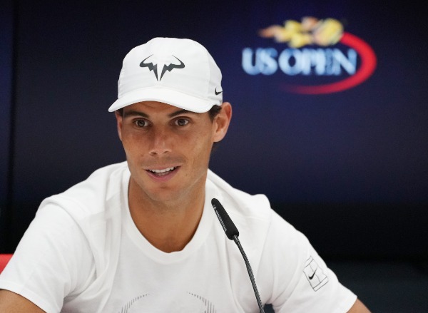 Rafael Nadal at Press Conference
NEW YORK CITY - AUGUST 29, 2017: Grand Slam champion Rafael Nadal of Spain during press conference after his 2017 US Open first round match victory at Billie Jean King National Tennis Center